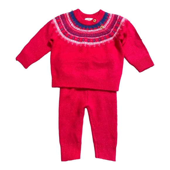 Cat & Jack Fair Isles Style 2 Piece Set 3 to 6 Mo. - Picture 1 of 5